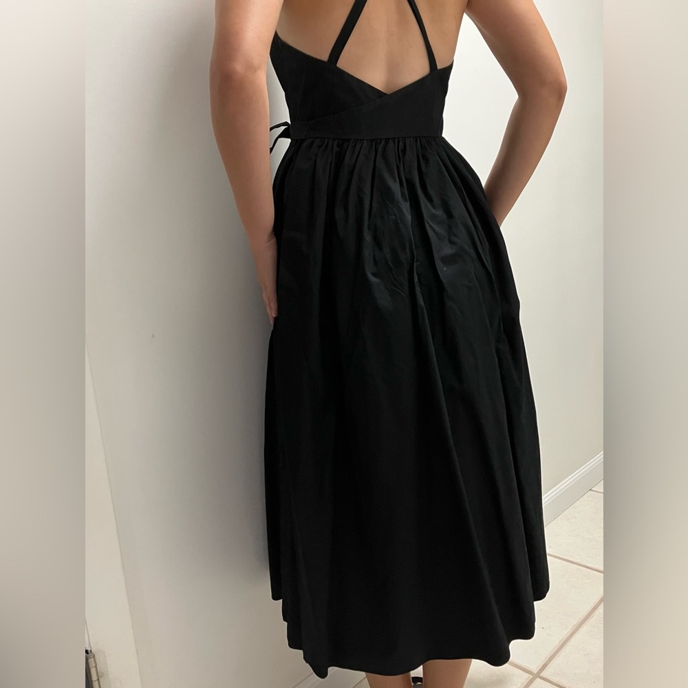 FRENCH CONNECTION Black Wrap Strap Dress, Size: 6